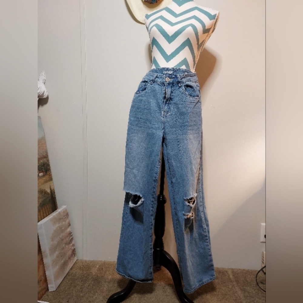 REFUGE Denim Ultra High Rise Wide Leg